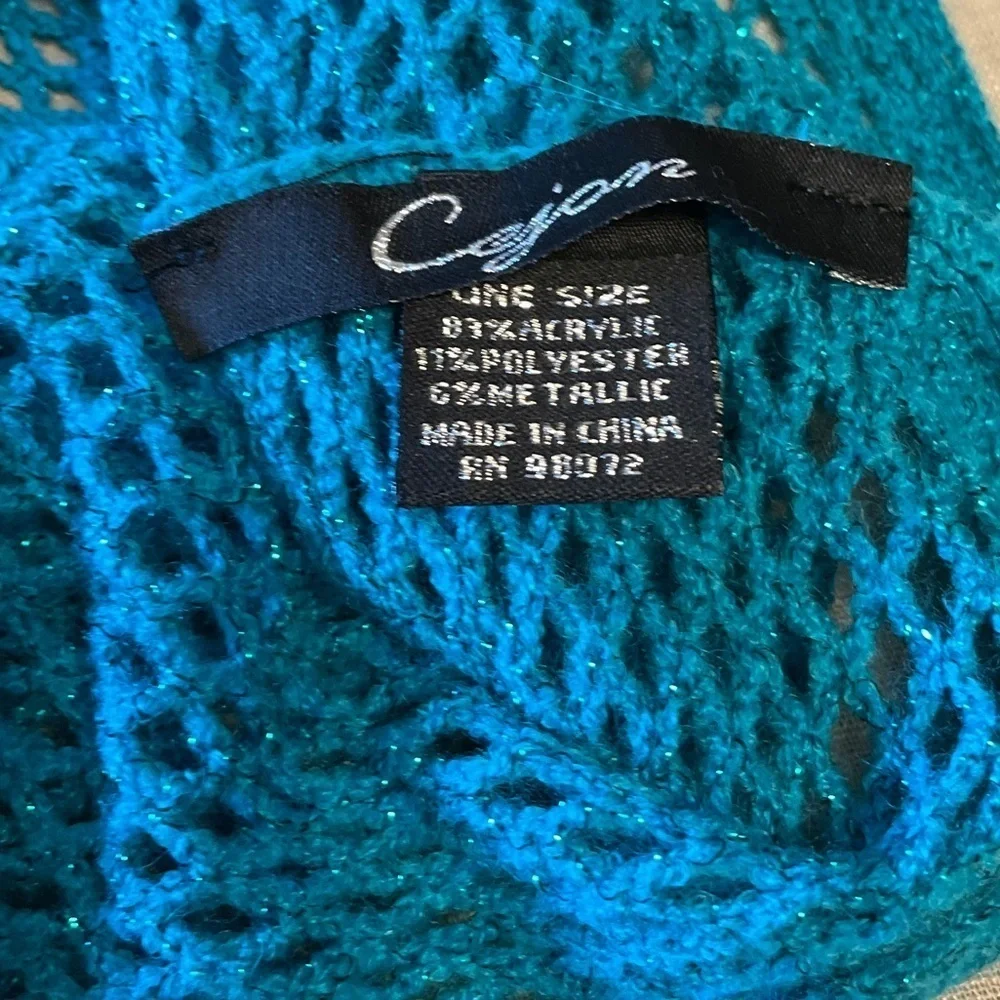 Chic Teal Knit Infinity Scarf